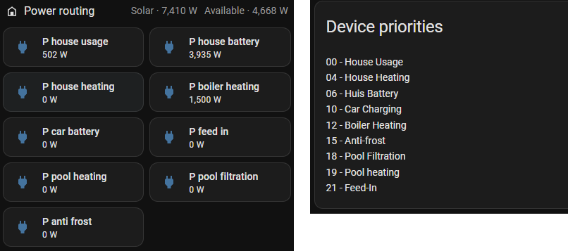 Debug dashboard-power routing