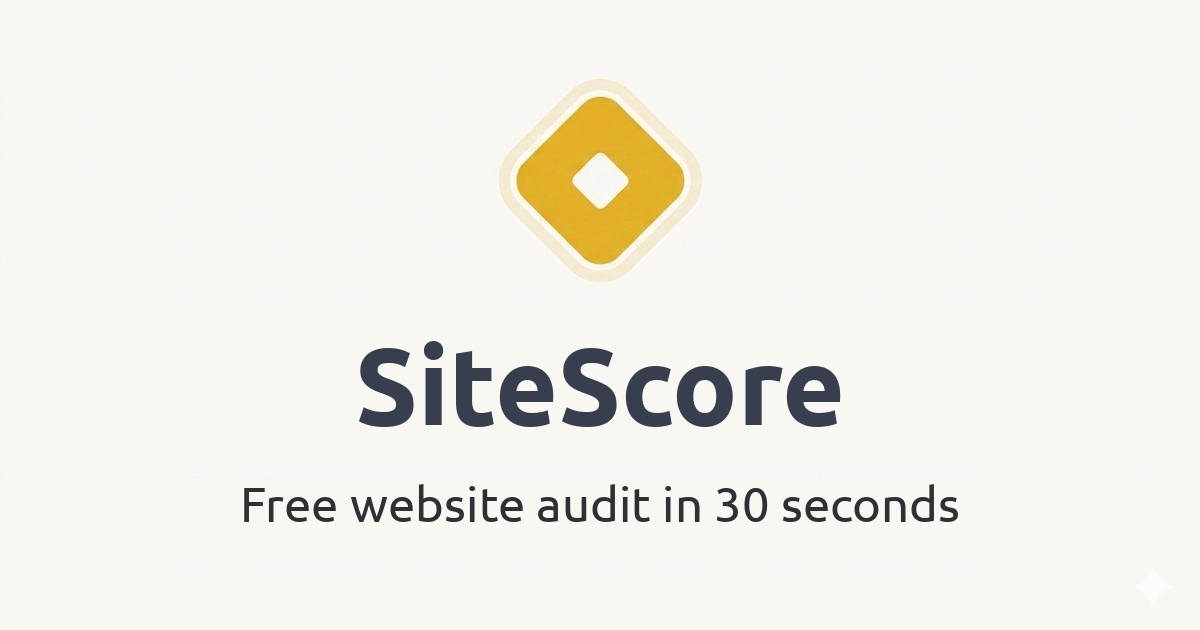 SiteScore: website checks for non-technical users