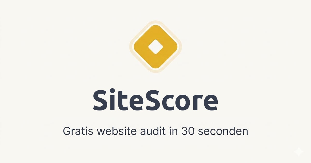 SiteScore: website-check voor niet-technische gebruikers